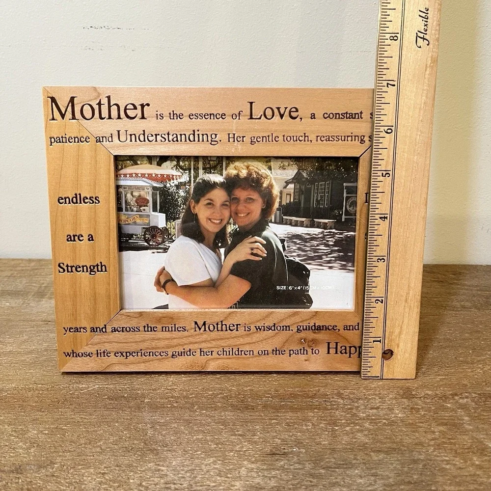 Mother Wooden‎ Picture Frame 4x6 Engraved Sentiment Poem Mom Gift Mothers Day
